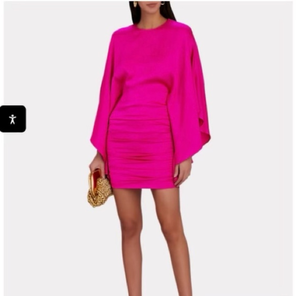 Jonathan Simkhai Kadence Bell Sleeve Satin Mini Dress - NWT!!!